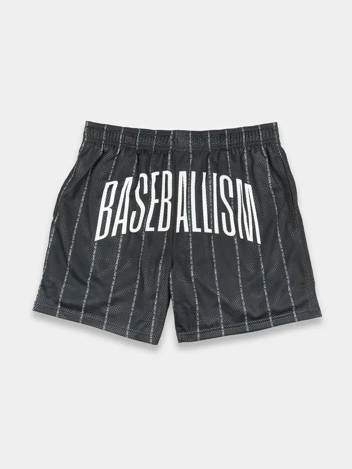 Branded Diamond Pro Shorts (Black Pinstripe) - Youth