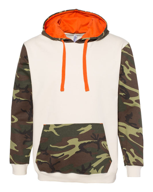 Code Five - Unisex Camo Hoodie - Natural/Green Woodland/Orange
