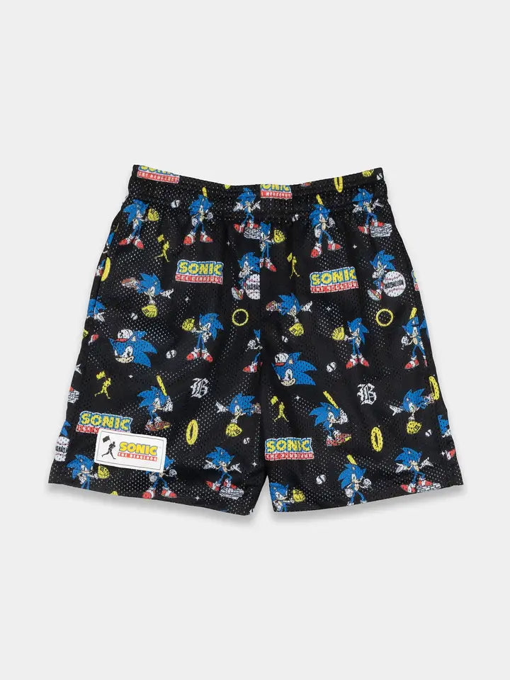 Sonic The Hedgehog Pattern Diamond Pro Youth Mesh Shorts