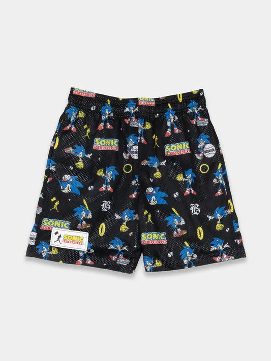 Sonic The Hedgehog Pattern Diamond Pro Youth Mesh Shorts