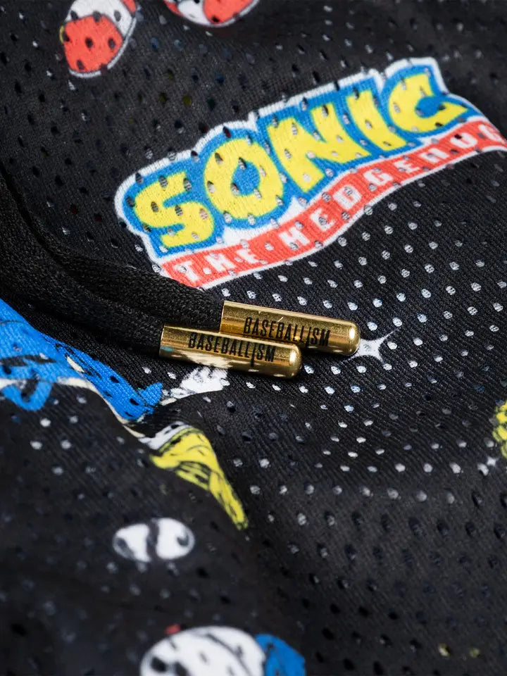 Sonic The Hedgehog Pattern Diamond Pro Youth Mesh Shorts