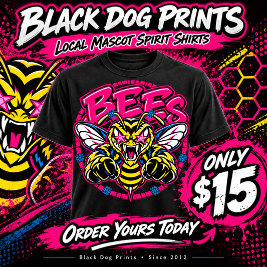 Bees Bold Mascot Spirit Shirt