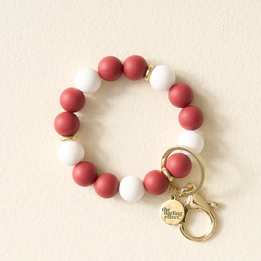 Game Day Hands-Free Keychain Wristlet - Burgundy