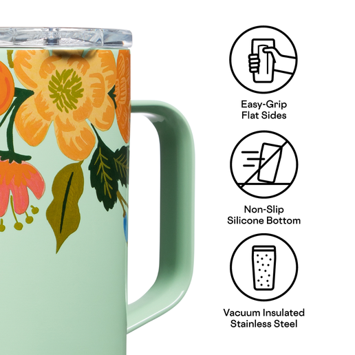 Mug - 16oz Rifle Paper - Gloss Mint Lively Floral