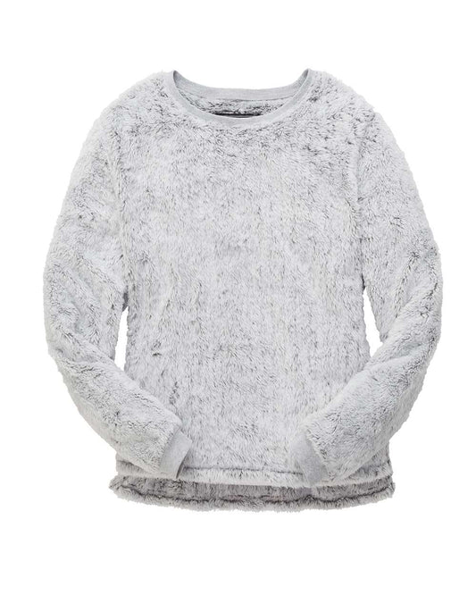 Women's Fuzzy Crewneck Fleece - Boxercraft - Frosty Grey