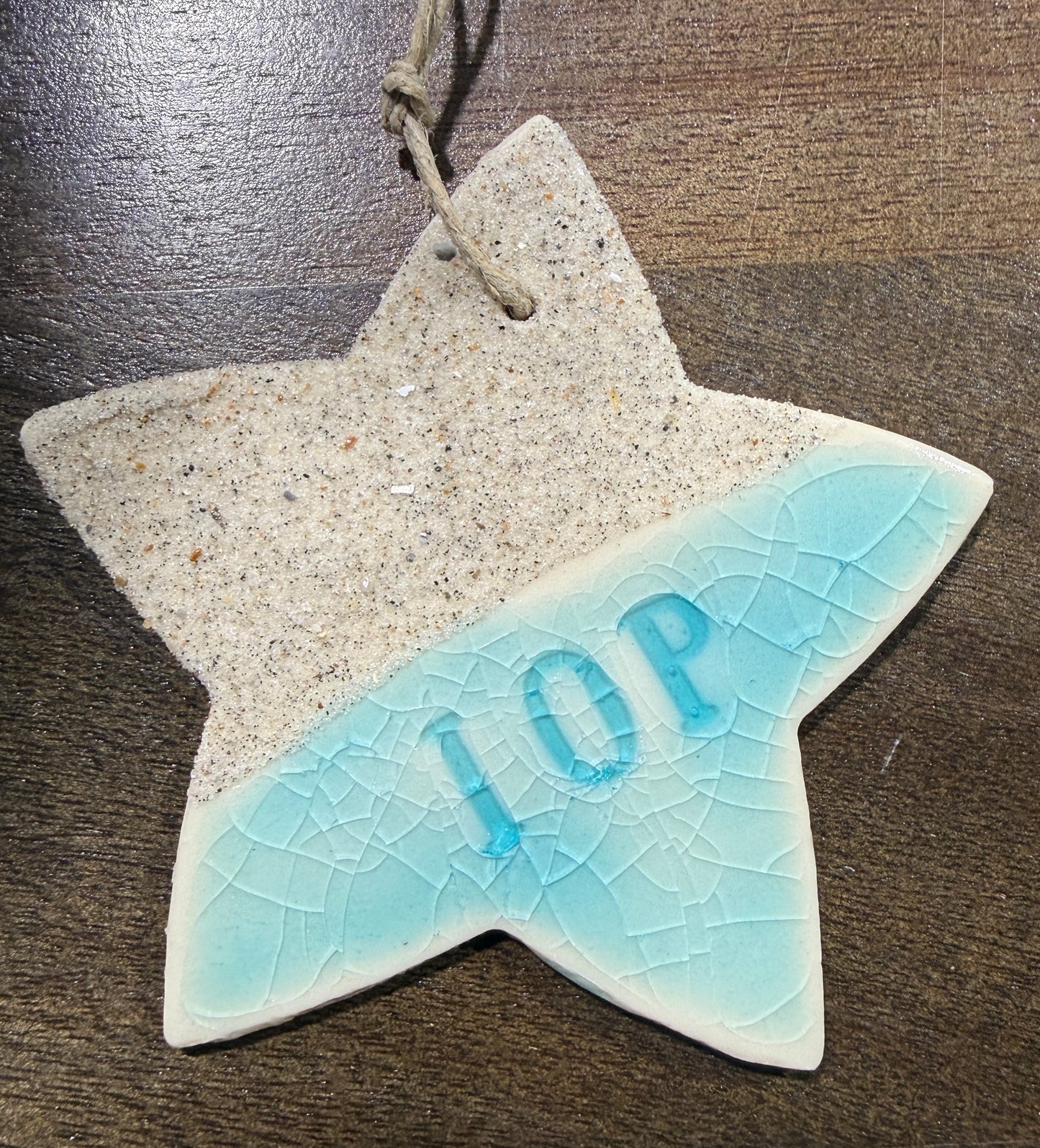 IOP Sandy Starfish Ceramic Ornament