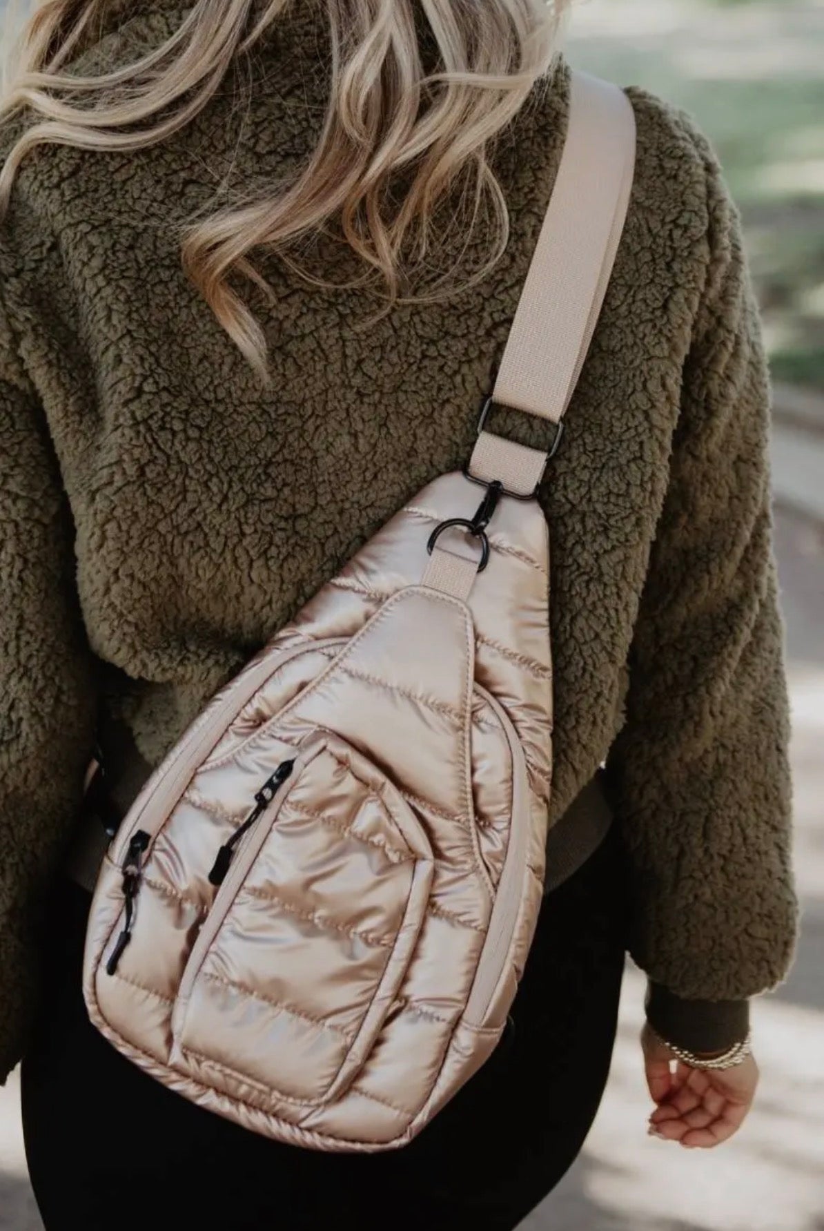 Katydid Metallic Sling Bag