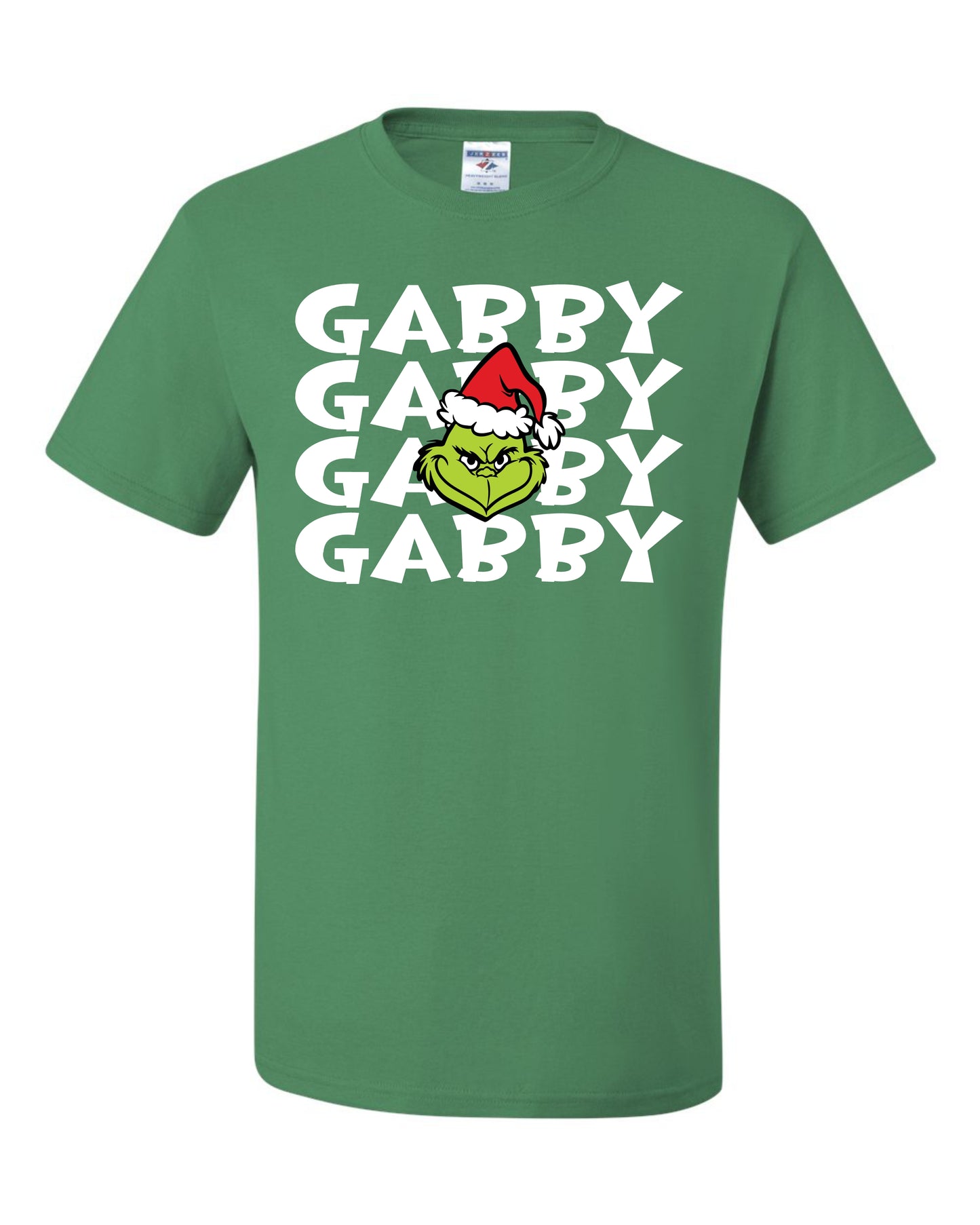 Grinch design with Name Short Sleeve Shirt **Personalized**