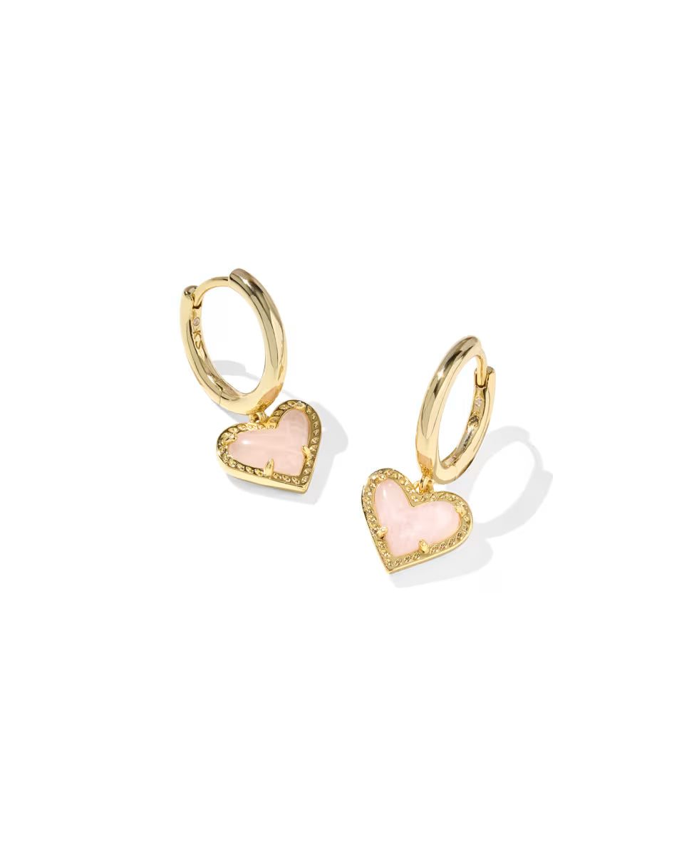 ARI HEART HUGGIE EARRINGS