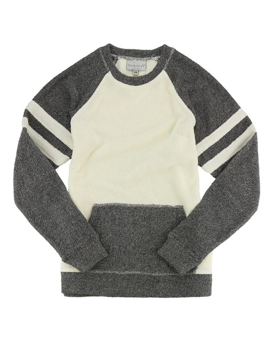 Women's Cozy Contrast Fleece Crewneck Pullover - Boxercraft