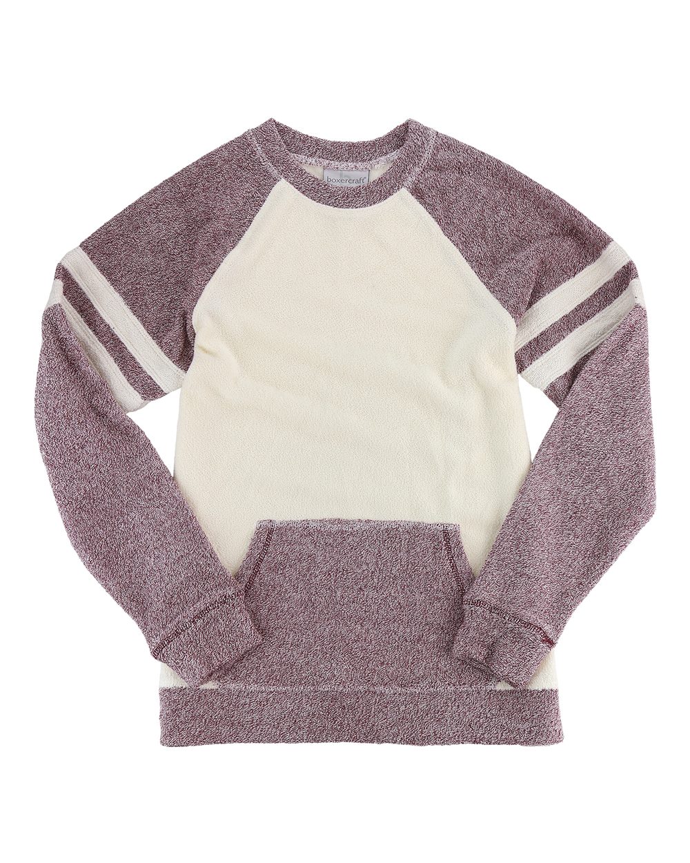 Women's Cozy Contrast Fleece Crewneck Pullover - Boxercraft