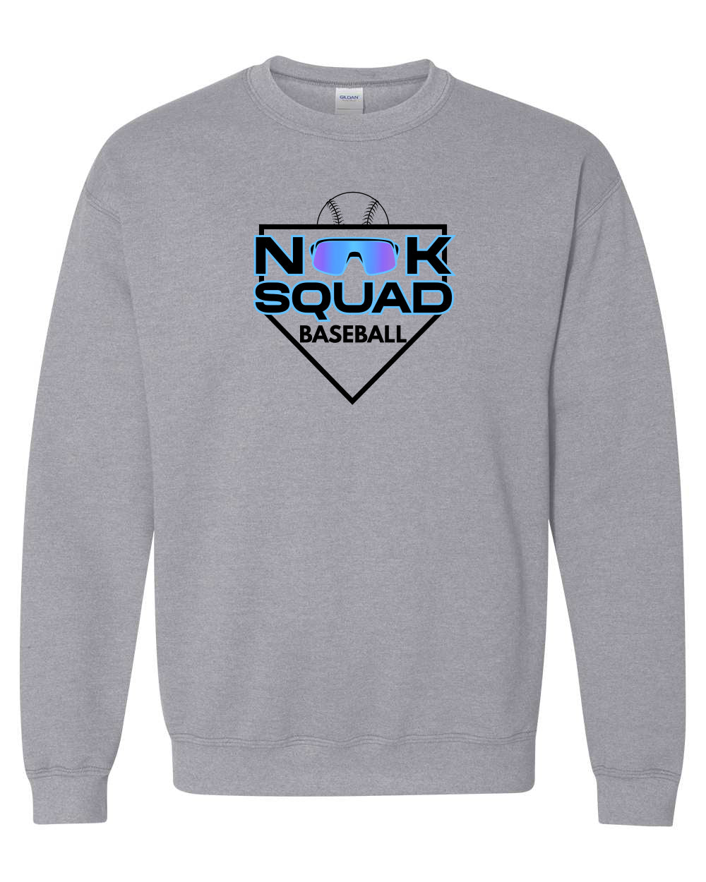 NOOK SQUAD--CREWNECK SWEATSHIRT NS PLATE SWAG--PERSONALIZED
