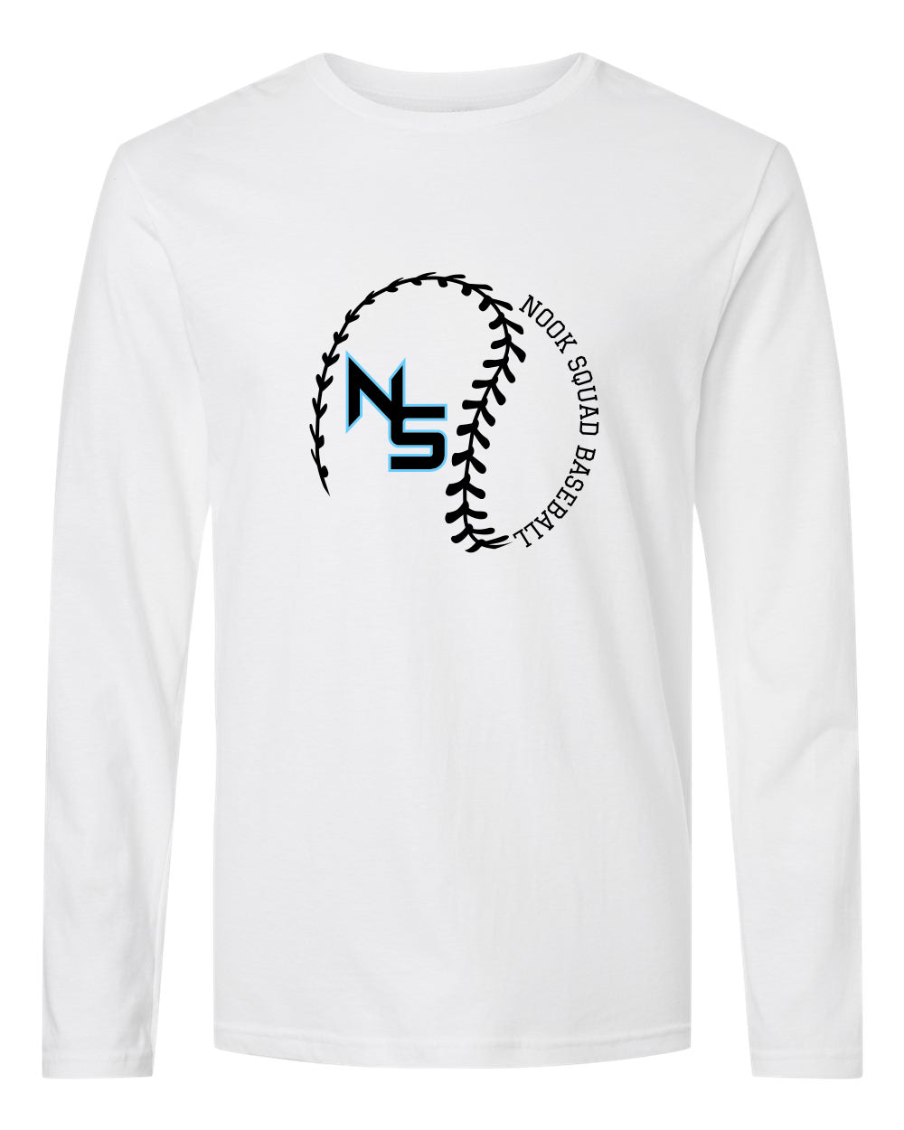 NOOK SQUAD--LONG SLEEVE T NS BASEBALL WITH STITCHES SWAG