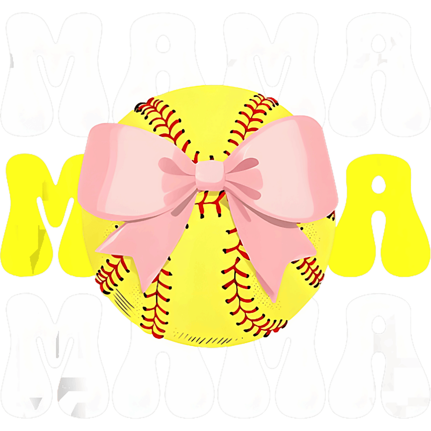 Softball Mama with Bow (S13)