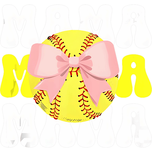 Softball Mama with Bow (S13)