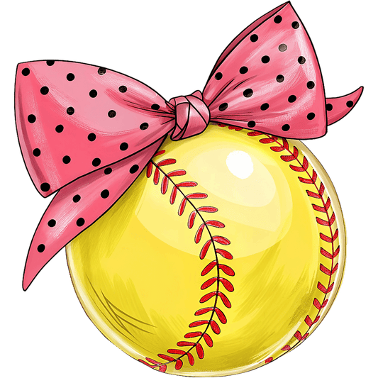 Softball Pink Bow (S1)