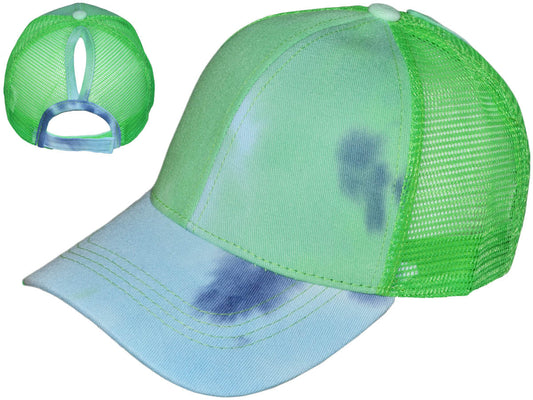 Tie-Dye PonyTail Trucker Hats