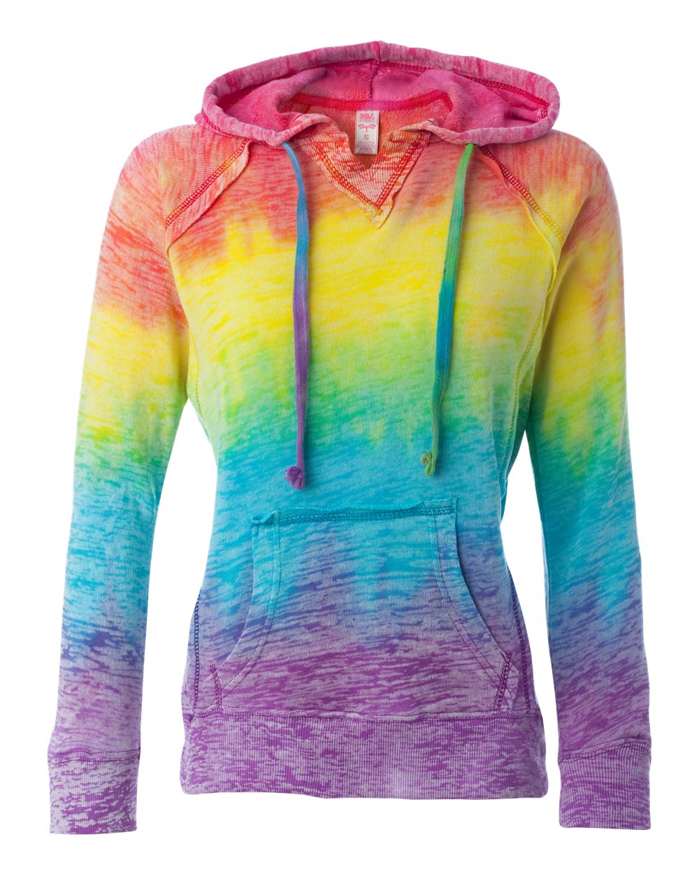 Courtney Burnout V-Notch Hooded Sweatshirt - MV Sport