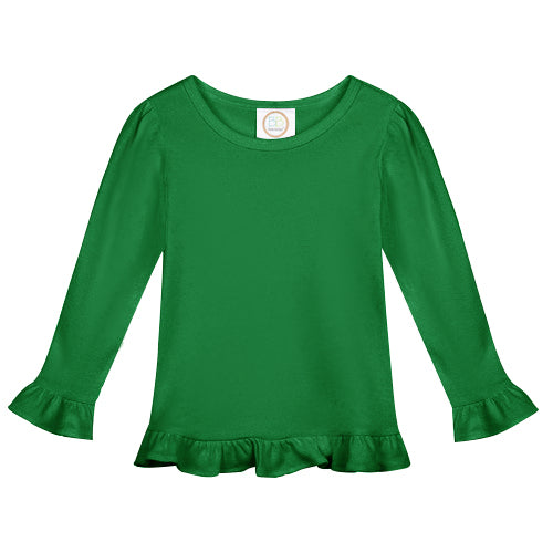 Girl's Long Sleeve Ruffle T-Shirt