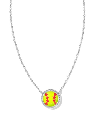 SOFTBALL SHORT PENDANT NECKLACE