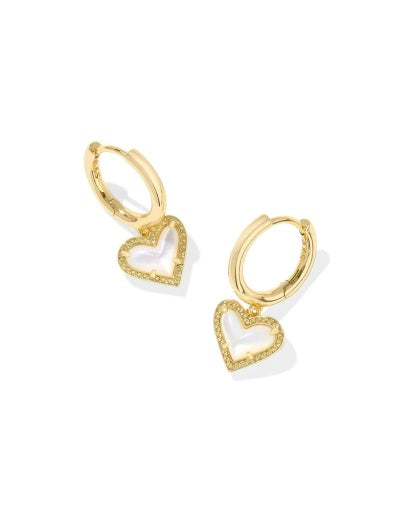 ARI HEART HUGGIE EARRINGS