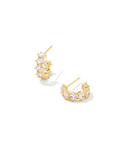 CAILIN CRYSTAL HUGGIE EARRINGS