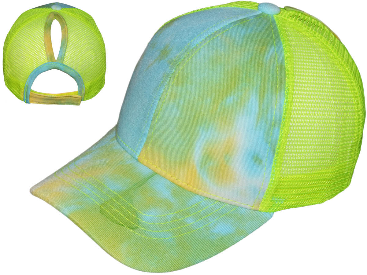 Tie-Dye PonyTail Trucker Hats