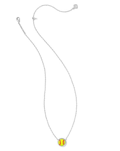 SOFTBALL SHORT PENDANT NECKLACE