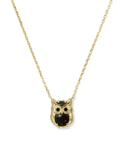 OWL SHORT PENDANT NECKLACE - Reversible